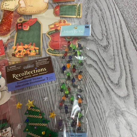 Christmas Sticker Lot Crafts Scrapbooking Junk Journal Supplies - Picture 8 of 11